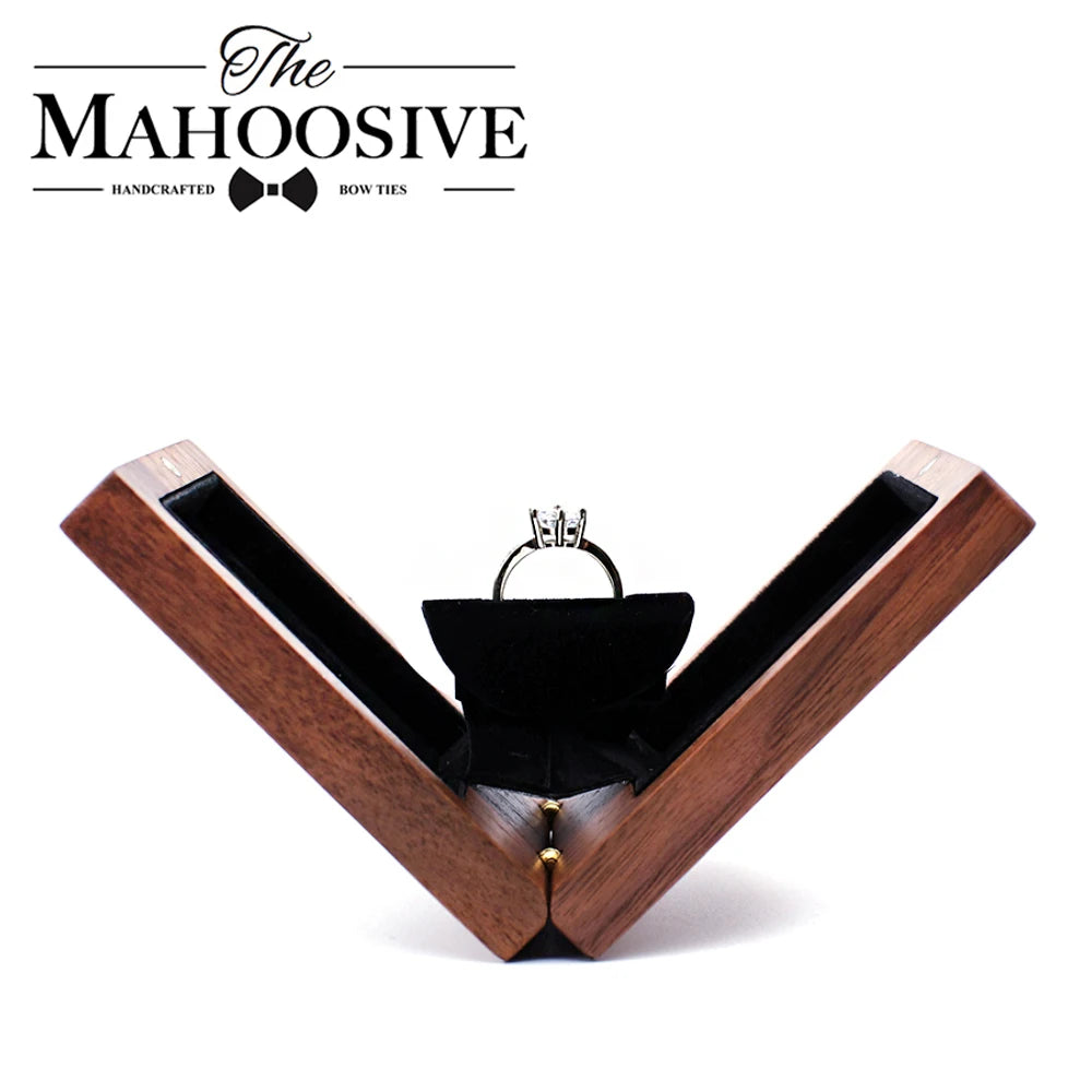 Wedding ring box for wedding ceremony Set Holder For Women Men Personalized I love you Engagement Valentine Birthday Gift Case - Lovaki