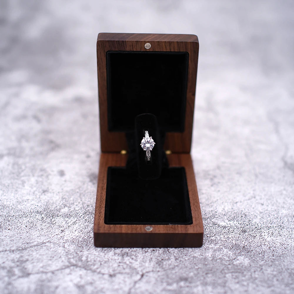 Wedding ring box for wedding ceremony Set Holder For Women Men Personalized I love you Engagement Valentine Birthday Gift Case - Lovaki