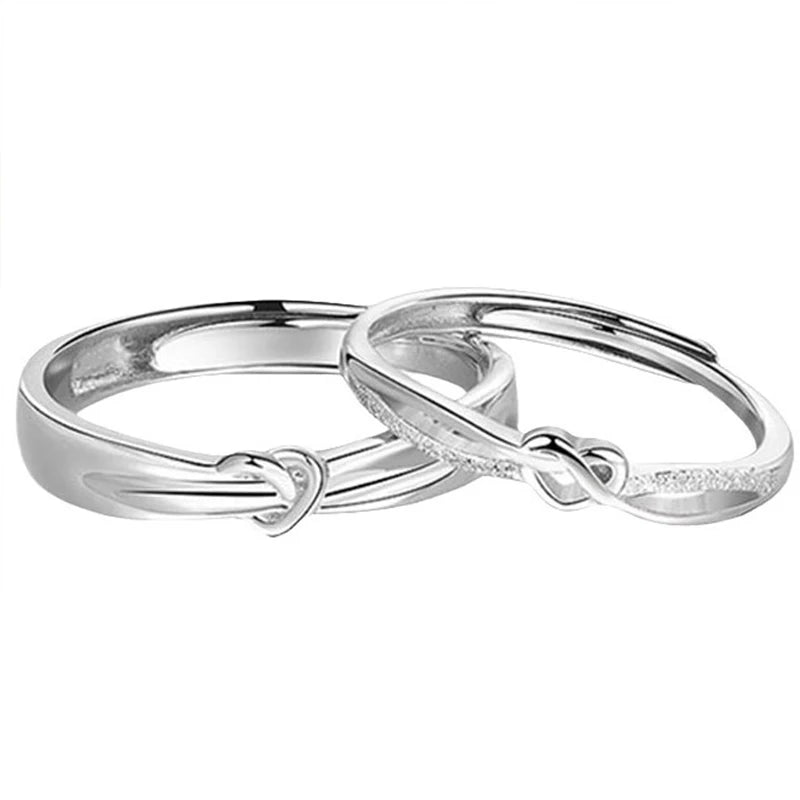 Simple Design Couple Ring 925 Sterling Silver Couples Promise to Each Other Really Silver Lover Wedding Engagement High Jewelry - Lovaki