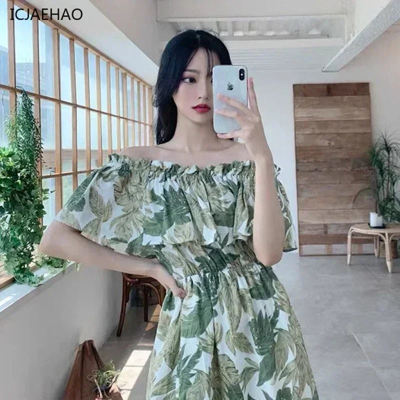 Matching Beach Skirt Couple Look Summer Vacation Shoot Slimming Outfit Holiday Fashion for Women Dress Elegant Seaside Photo - Lovaki