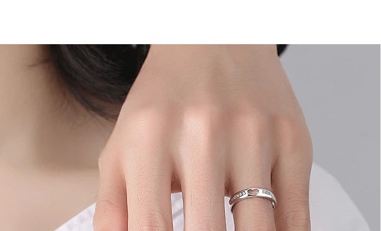 New Couple Engagement Rings 925 Sterling Silver Lovers Ring Jewelry for Propose Girlfriend Valentines Day Christmas Gifts - Lovaki