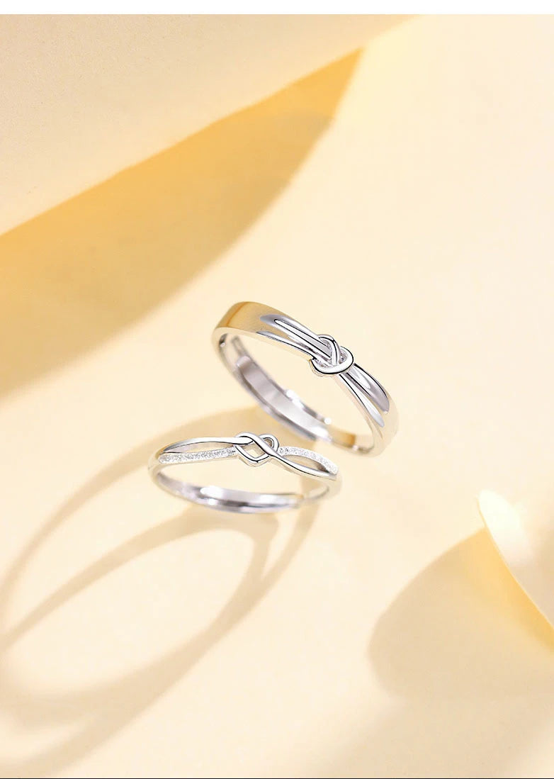 Simple Design Couple Ring 925 Sterling Silver Couples Promise to Each Other Really Silver Lover Wedding Engagement High Jewelry - Lovaki