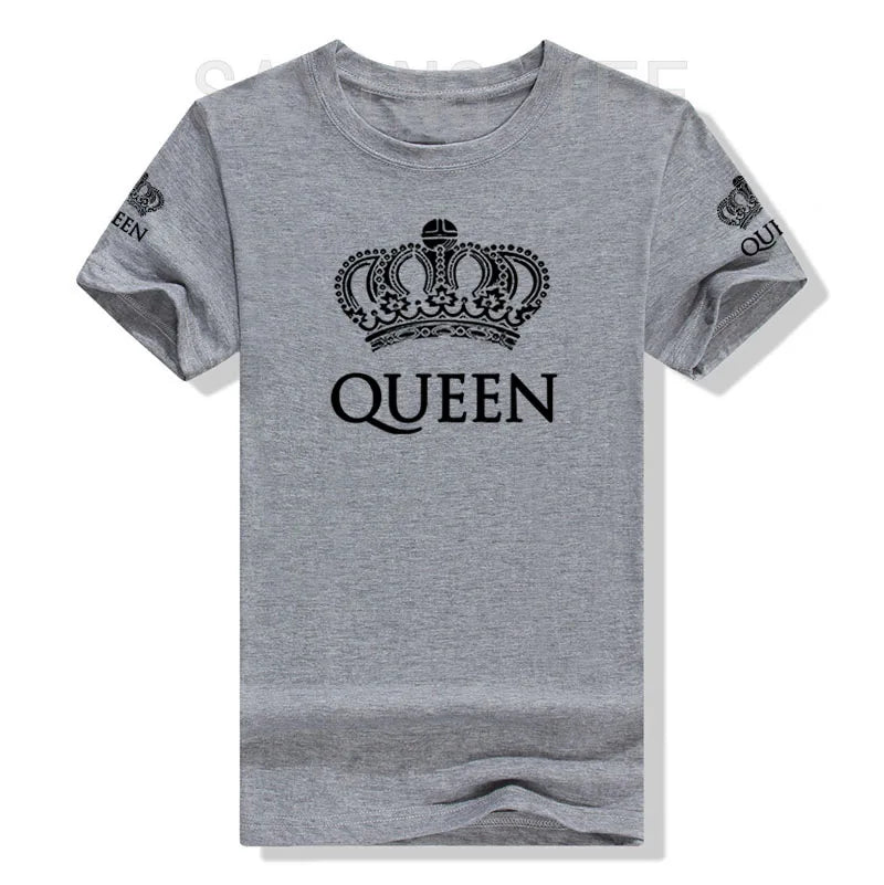 Matching Shirts for Couples Set for Him and Her King Queen T-Shirts Boyfriends Girlfriends Clothes Short Sleeve Graphic Tee Tops - Lovaki