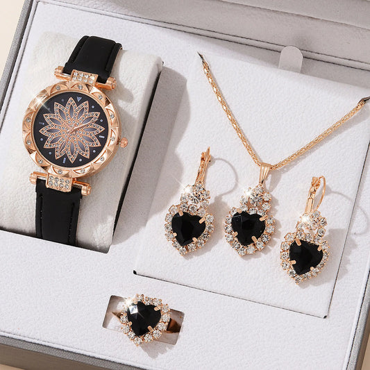 Watches Sets Gifts for Women Crystal Bling Wristwatch Jewelry Kit Gift for Mom Wife Girlfriend - Lovaki