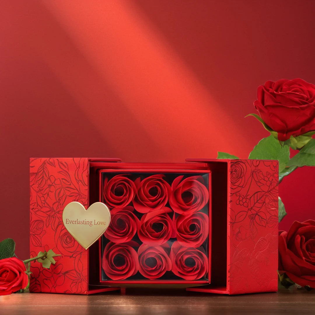 Elegant Rose Jewelry Gift Set with Necklace - Valentine's/Xmas/Mother's Day Present for Her - Perfect for Wife, Daughter, Girlfr - Lovaki