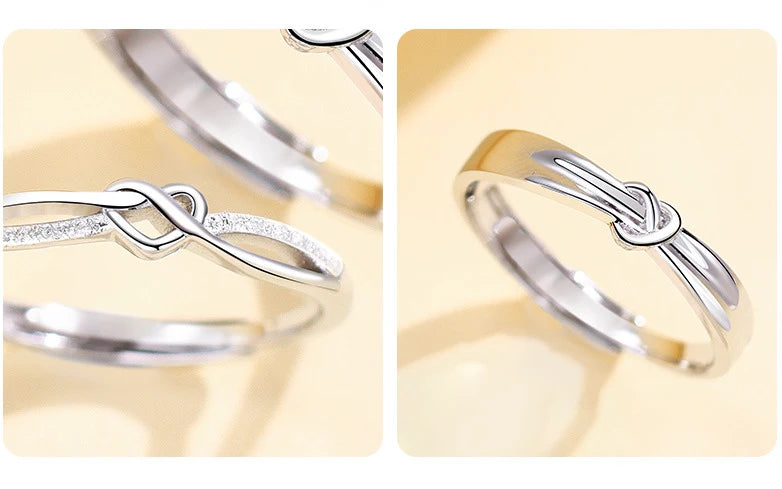 Simple Design Couple Ring 925 Sterling Silver Couples Promise to Each Other Really Silver Lover Wedding Engagement High Jewelry - Lovaki