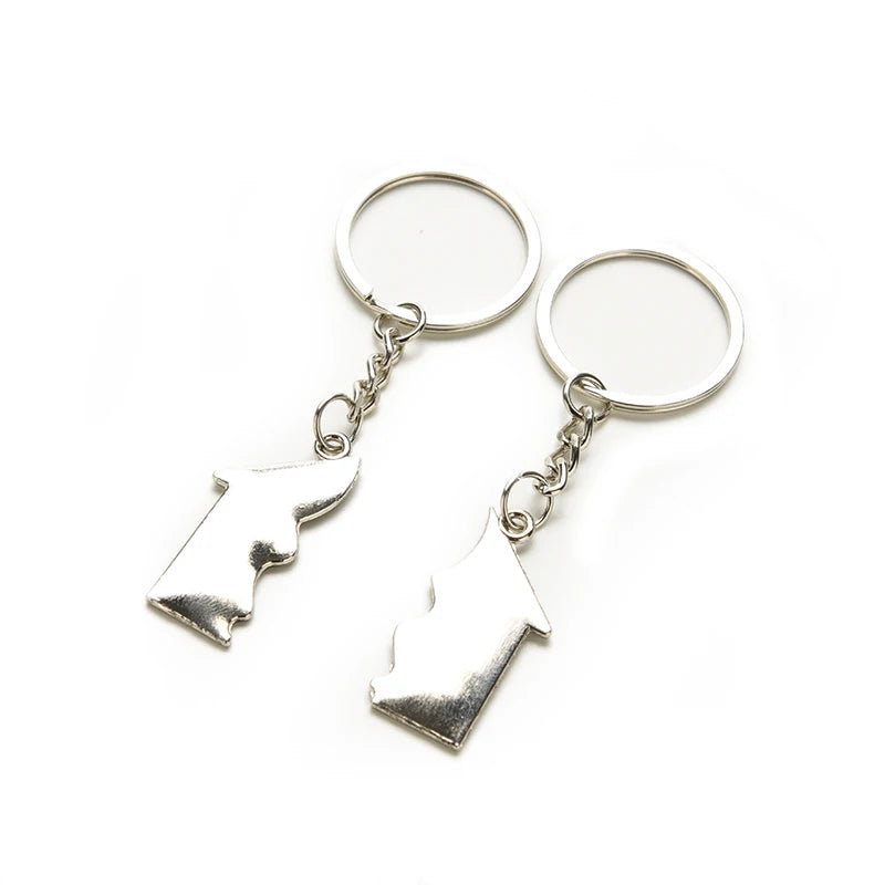 1Pair New Couple I LOVE YOU Lovers Keychain Warm House Type Couple Key Chain Souvenirs Valentine's Day Gift Built With Love Home - Lovaki