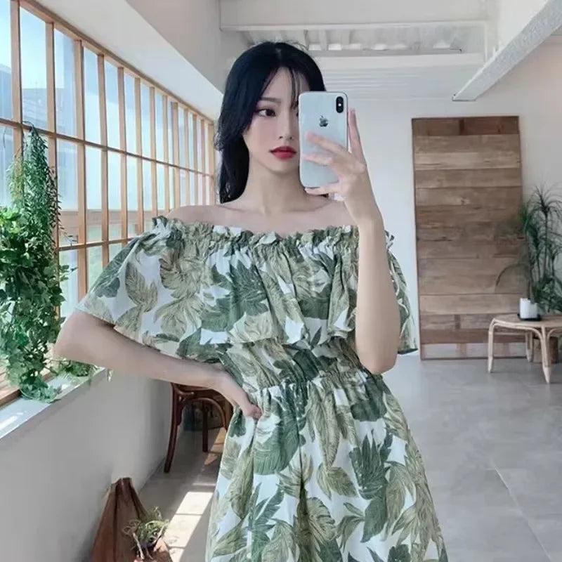 Matching Beach Skirt Couple Look Summer Vacation Shoot Slimming Outfit Holiday Fashion for Women Dress Elegant Seaside Photo - Lovaki