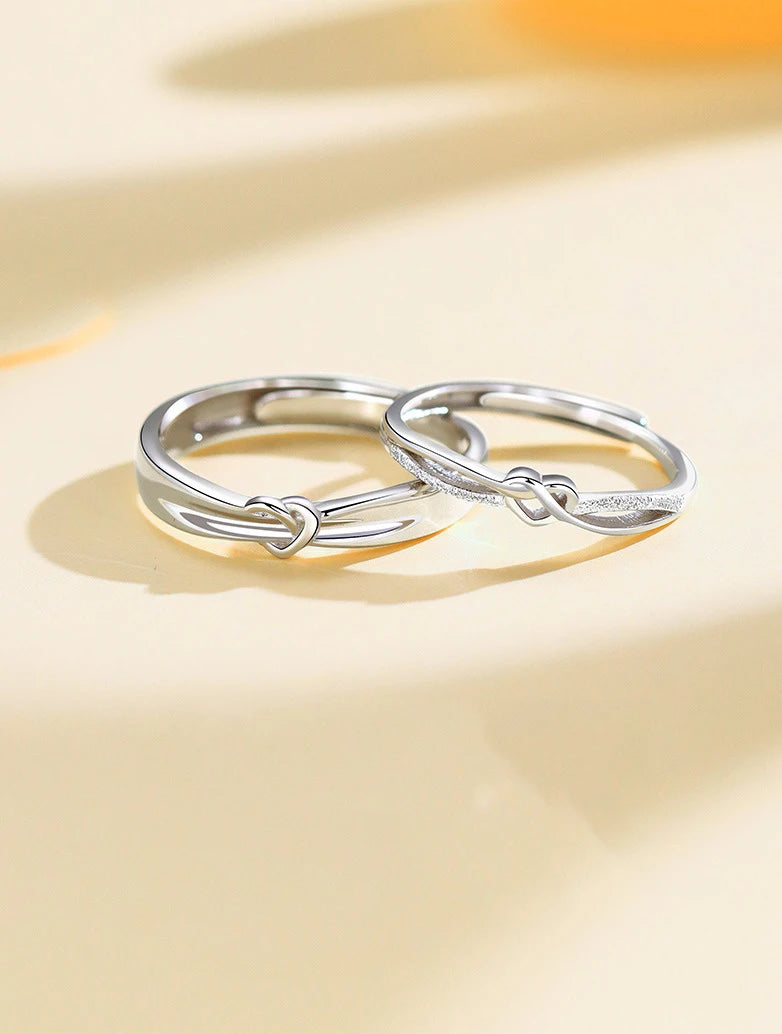 Simple Design Couple Ring 925 Sterling Silver Couples Promise to Each Other Really Silver Lover Wedding Engagement High Jewelry - Lovaki