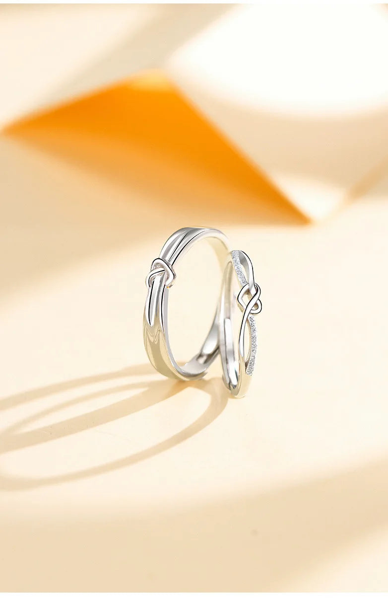 Simple Design Couple Ring 925 Sterling Silver Couples Promise to Each Other Really Silver Lover Wedding Engagement High Jewelry - Lovaki