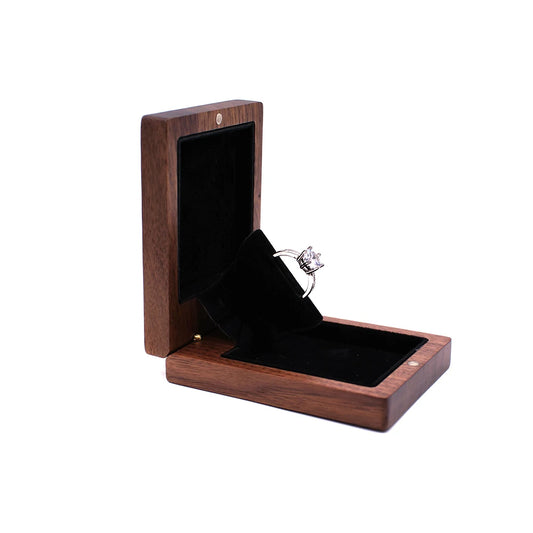 Wedding ring box for wedding ceremony Set Holder For Women Men Personalized I love you Engagement Valentine Birthday Gift Case - Lovaki