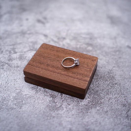 Wedding ring box for wedding ceremony Set Holder For Women Men Personalized I love you Engagement Valentine Birthday Gift Case - Lovaki