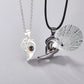 2Pc Magnetic Couple Necklace Set Distance Heart Matching Projection Pendent 100 Languages I Love You Lovers  Necklace Jewelry - Lovaki