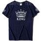 Matching Shirts for Couples Set for Him and Her King Queen T-Shirts Boyfriends Girlfriends Clothes Short Sleeve Graphic Tee Tops - Lovaki