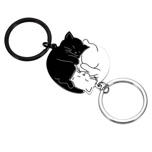 Couple Gift Keychain Cute Valentine's Day Gifts for Him,Her,Cat Lover,Best Friend Husband Wife,Gift for Birthday New Yea - Lovaki