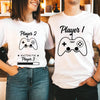 Couple Matching  T-Shirt Funny Game Player 1 Player 2 Shirts Short Sleeve Loose Women Men Tshirt Pregnancy Announcement Tops - Lovaki
