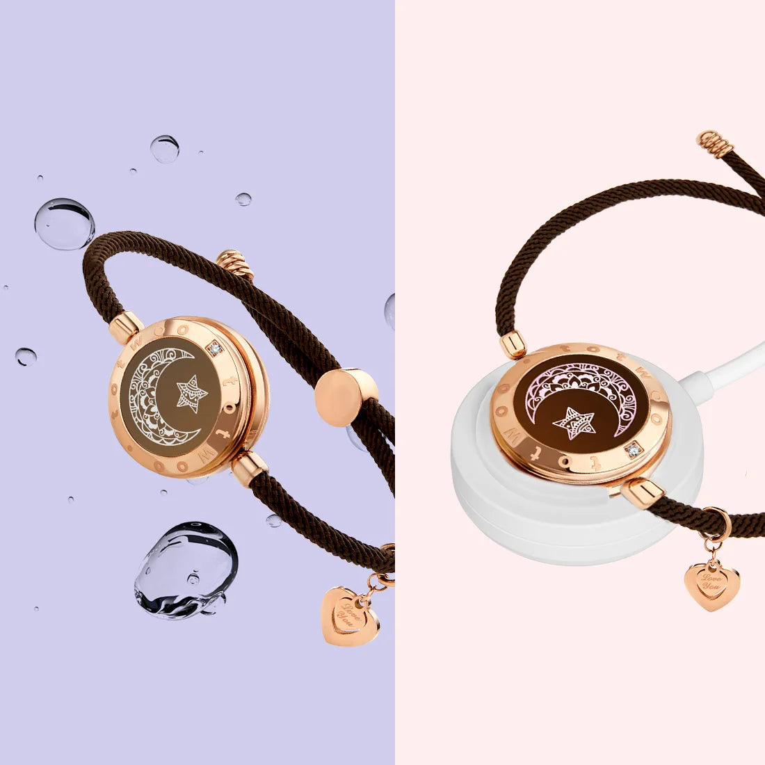 TOTWOO Long Distance Touch Bracelets for Couples, Vibration & Light up for Love Couples Bracelets | Long Distance Relationship - Lovaki
