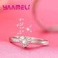 One Set Couple Bague Lover Best Gifts Silver Circle Hollow Heart Ring for Women Men Wedding Accessories Crystal Rings Jewelry - Lovaki