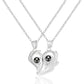 2Pc Magnetic Couple Necklace Set Distance Heart Matching Projection Pendent 100 Languages I Love You Lovers  Necklace Jewelry - Lovaki