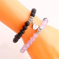 2PCS/Set Beads Couple Bracelets Natural Stone Distance Heart Magnet Bracelet For Lovers  Fashion Lovers Jewelry Gift - Lovaki
