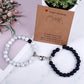 2PCS/Set Beads Couple Bracelets Natural Stone Distance Heart Magnet Bracelet For Lovers  Fashion Lovers Jewelry Gift - Lovaki