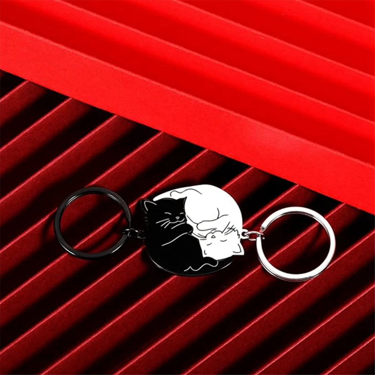Couple Gift Keychain Cute Valentine's Day Gifts for Him,Her,Cat Lover,Best Friend Husband Wife,Gift for Birthday New Yea - Lovaki