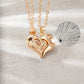 2Pc Magnetic Couple Necklace Set Distance Heart Matching Projection Pendent 100 Languages I Love You Lovers  Necklace Jewelry - Lovaki