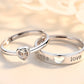 New Couple Engagement Rings 925 Sterling Silver Lovers Ring Jewelry for Propose Girlfriend Valentines Day Christmas Gifts - Lovaki