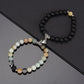 2PCS/Set Beads Couple Bracelets Natural Stone Distance Heart Magnet Bracelet For Lovers  Fashion Lovers Jewelry Gift - Lovaki