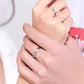 New Couple Engagement Rings 925 Sterling Silver Lovers Ring Jewelry for Propose Girlfriend Valentines Day Christmas Gifts - Lovaki