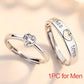 New Couple Engagement Rings 925 Sterling Silver Lovers Ring Jewelry for Propose Girlfriend Valentines Day Christmas Gifts - Lovaki