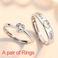 New Couple Engagement Rings 925 Sterling Silver Lovers Ring Jewelry for Propose Girlfriend Valentines Day Christmas Gifts - Lovaki