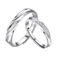 2Pcs Couple Rings For Lovers Steel Wedding Set Women Love Jewelry Silver Color Valentine's Day Anniversary Gifts - Lovaki