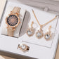Watches Sets Gifts for Women Crystal Bling Wristwatch Jewelry Kit Gift for Mom Wife Girlfriend - Lovaki