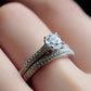 1 pair Vintage Halo 925 Sterling Silver Wedding Ring Set For Women Lady Anniversary Gift Jewelry Bulk Sell - Lovaki