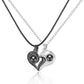 2Pc Magnetic Couple Necklace Set Distance Heart Matching Projection Pendent 100 Languages I Love You Lovers  Necklace Jewelry - Lovaki