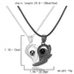 2Pc Magnetic Couple Necklace Set Distance Heart Matching Projection Pendent 100 Languages I Love You Lovers  Necklace Jewelry - Lovaki
