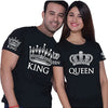 Matching Shirts for Couples Set for Him and Her King Queen T-Shirts Boyfriends Girlfriends Clothes Short Sleeve Graphic Tee Tops - Lovaki
