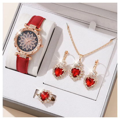 Watches Sets Gifts for Women Crystal Bling Wristwatch Jewelry Kit Gift for Mom Wife Girlfriend - Lovaki