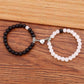 2PCS/Set Beads Couple Bracelets Natural Stone Distance Heart Magnet Bracelet For Lovers  Fashion Lovers Jewelry Gift - Lovaki