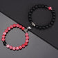 2PCS/Set Beads Couple Bracelets Natural Stone Distance Heart Magnet Bracelet For Lovers  Fashion Lovers Jewelry Gift - Lovaki
