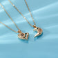 2Pc Magnetic Couple Necklace Set Distance Heart Matching Projection Pendent 100 Languages I Love You Lovers  Necklace Jewelry - Lovaki