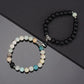 2PCS/Set Beads Couple Bracelets Natural Stone Distance Heart Magnet Bracelet For Lovers  Fashion Lovers Jewelry Gift - Lovaki