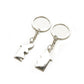 1Pair New Couple I LOVE YOU Lovers Keychain Warm House Type Couple Key Chain Souvenirs Valentine's Day Gift Built With Love Home - Lovaki