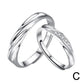 2Pcs Couple Rings For Lovers Steel Wedding Set Women Love Jewelry Silver Color Valentine's Day Anniversary Gifts - Lovaki