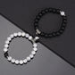 2PCS/Set Beads Couple Bracelets Natural Stone Distance Heart Magnet Bracelet For Lovers  Fashion Lovers Jewelry Gift - Lovaki