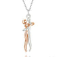 Hug Couples Pendant Necklace for Him and Her, The Tale of Two Lovers Jewelry, Affectionate Hug Necklaces Couple for Women Men - Lovaki