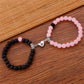 2PCS/Set Beads Couple Bracelets Natural Stone Distance Heart Magnet Bracelet For Lovers  Fashion Lovers Jewelry Gift - Lovaki