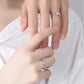 New Couple Engagement Rings 925 Sterling Silver Lovers Ring Jewelry for Propose Girlfriend Valentines Day Christmas Gifts - Lovaki