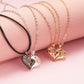 2Pc Magnetic Couple Necklace Set Distance Heart Matching Projection Pendent 100 Languages I Love You Lovers  Necklace Jewelry - Lovaki